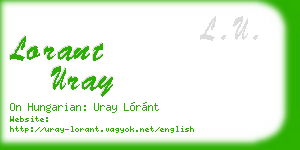 lorant uray business card
